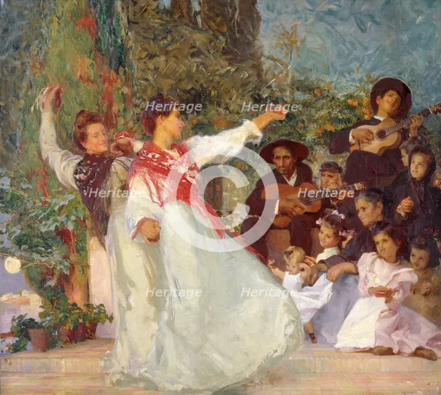 'Spanish dancers', 1895-1933. Creator: George Murray.