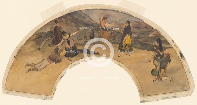 Spanish Dancers and Musicians, 1868/1869. Creator: Edgar Degas.