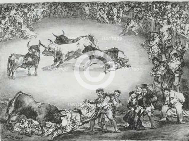 Spanish Entertainment from the 'Bulls of Bordeaux', 1825., 1825. Creator: Francisco Goya.