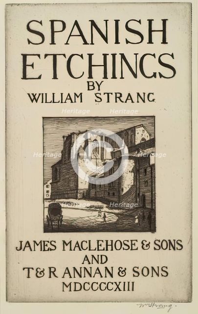 Spanish Etchings - Title Page (San Gil, Burgos), 1913. Creator: William Strang.