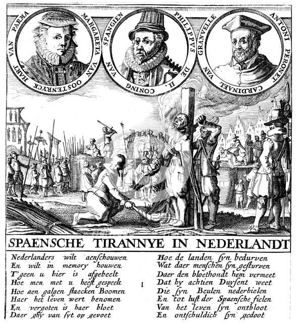 Spanish Execution of Huguenots, c1565. Artist: Unknown