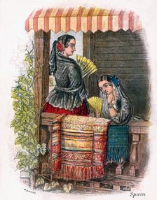 Spanish Girl 1809.Artist: W Dickes