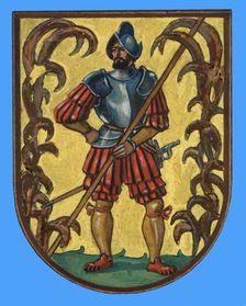 Spanish Infantry, pikeman of the Empire, original drawing for printing stamps of help of social a…