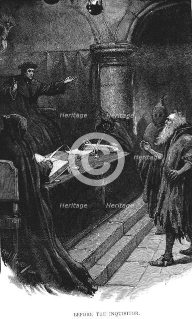 Spanish Jew before Grand Inquisitor, 1891. Artist: Paul Hardy