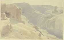 Spanish mountain landscape, 1850. Creator: Karl Peter Burnitz
