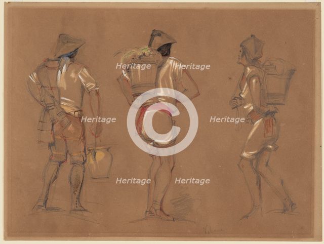 Spanish Peasants, 19th century. Creator: John Frederick Lewis.