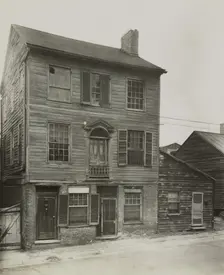 Spanish priest's house, 311-313 Market Street, Natchez, Adams County, Mississippi, 1938. Creator: Frances Benjamin Johnston