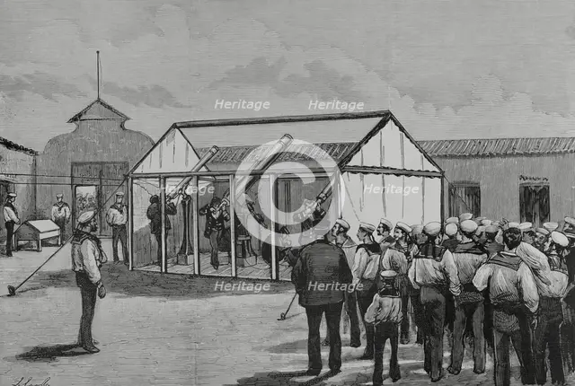Spanish scientific commission observing the passage of Venus through the solar disk, Cuba, 1882. Creator: Bernardo Rico.