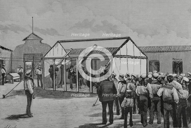 Spanish scientific commission observing the passage of Venus through the solar disk, Cuba, 1882. Creator: Bernardo Rico.