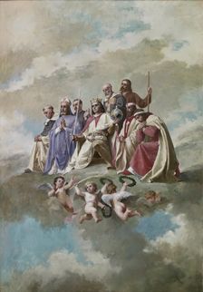 Spanish saints, between 1880 and 1886. Creator: Francisco Jover y Casanova
