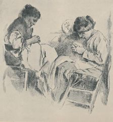 Spanish Seamstresses 1919. Artist: James Kerr-Lawson