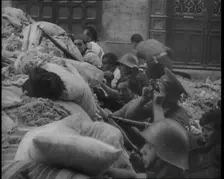 Spanish Soldiers Manning a Barricade, 1936. Creator: British Pathe Ltd