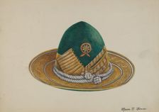 Spanish Southwest: Hat, c. 1937. Creator: Marius Hansen