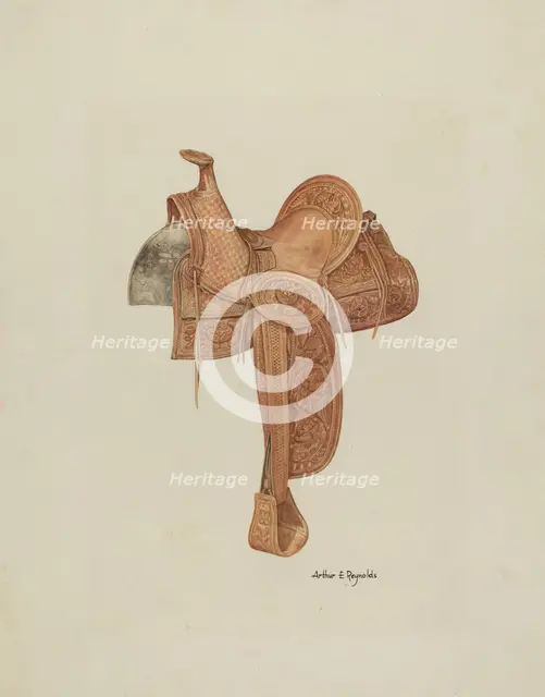 Spanish Southwest Saddle, c. 1939. Creator: Arthur P. Reynolds.