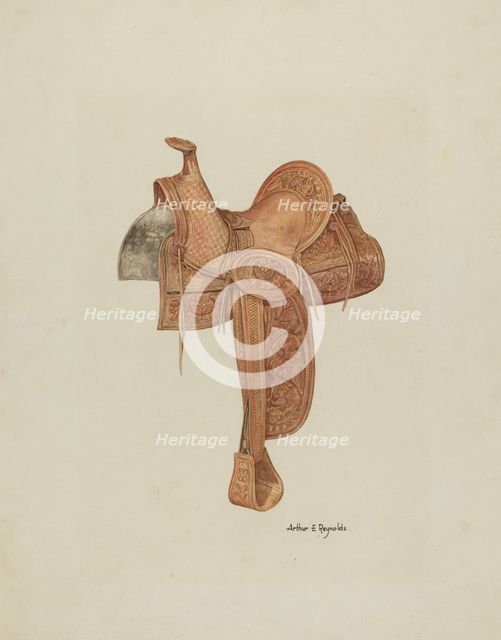 Spanish Southwest Saddle, c. 1939. Creator: Arthur P. Reynolds.