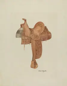 Spanish Southwest Saddle, c. 1939. Creator: Arthur P. Reynolds