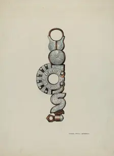 Spanish Spade Bit, c. 1936. Creator: Eva Fox