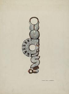 Spanish Spade Bit, c. 1936. Creator: Eva Fox