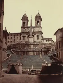 [Spanish Steps, Rome], ca. 1855. Creator: Pietro Dovizielli