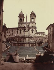 [Spanish Steps, Rome], ca. 1855. Creator: Pietro Dovizielli