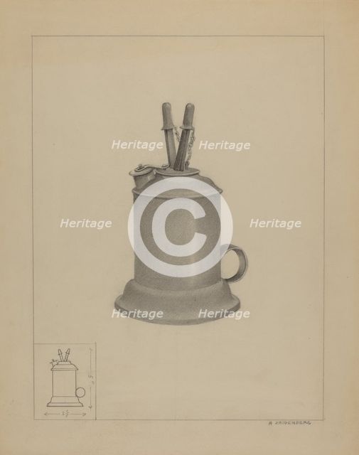 Spark Lamp, c. 1936. Creator: A. Zaidenberg.
