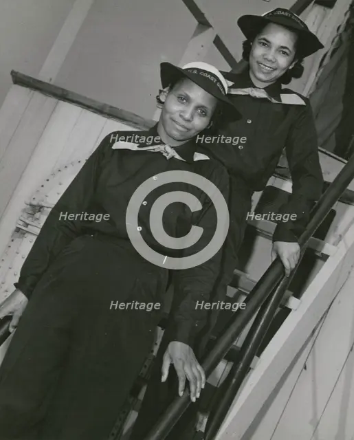 SPARS Olivia Hooker, of Columbus, Ohio, and Aileen Anita Cooke, of Los Angeles, Ca..., ca.1945. Creator: Unknown.