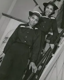 SPARS Olivia Hooker, of Columbus, Ohio, and Aileen Anita Cooke, of Los Angeles, Ca..., ca.1945. Creator: Unknown