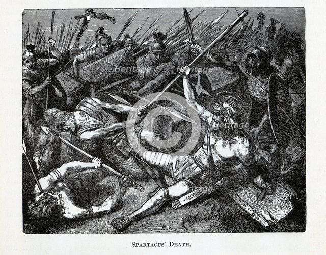 Spartacus' Death, 1882. Artist: Anonymous  