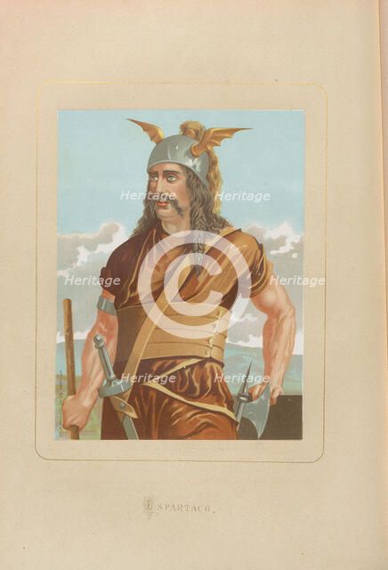 Spartacus. From: Hombres y mujeres ce?lebres de todos los tiempos by Juan Landa, 1875-1877. Creator: Anonymous.