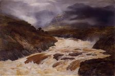 Spate in The Highlands, 1868. Creator: Peter Graham