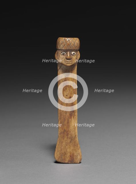 Spatula with Carved Head, 500-900. Creator: Unknown.