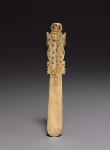 Spatula with Carved Lizard, 100 BC-700. Creator: Unknown