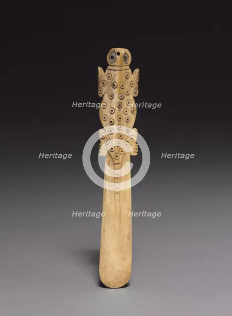 Spatula with Carved Lizard, 100 BC-700. Creator: Unknown.