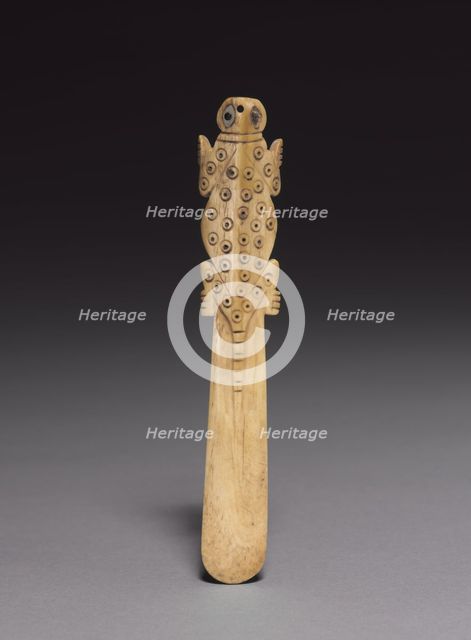 Spatula with Carved Lizard, 100 BC-700. Creator: Unknown.