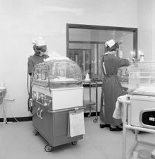 Special care unit for premature babies, Nether Edge Hospital, Sheffield, South Yorkshire, 1969. Creator: Michael Walters