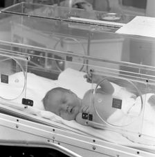 Special care unit for premature babies, Nether Edge Hospital, Sheffield, South Yorkshire, 1969. Creator: Michael Walters