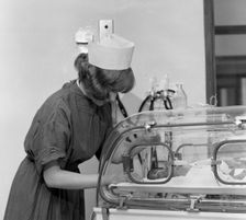 Special care unit for premature babies, Nether Edge Hospital, Sheffield, South Yorkshire, 1969. Creator: Michael Walters