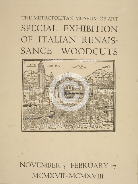 Special exhibition of Italian renaissance woodcuts, c1917 - 1918. Creator: Unknown.