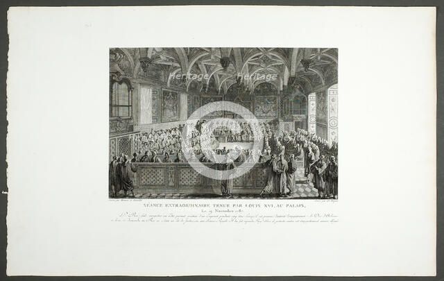 Special Meeting Held by Louis XVI at the Palace, 1798-1804. Creator: Claude Niquet I.