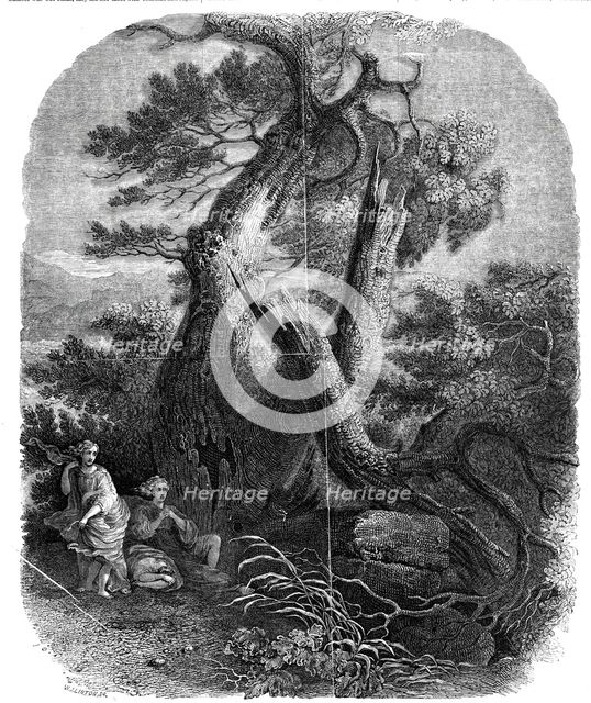 Specimen of wood-engraving, "The Death of the Children of Niobe", ...1844. Creator: W. J. Linton.