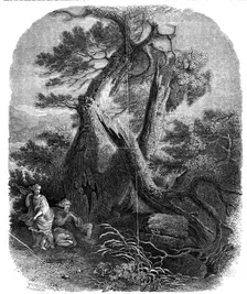Specimen of wood-engraving, "The Death of the Children of Niobe", ...1844. Creator: W. J. Linton
