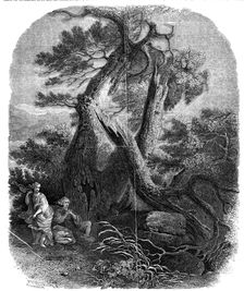 Specimen of wood-engraving, "The Death of the Children of Niobe", ...1844. Creator: W. J. Linton