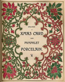 Specimen of Xmas Card and Pamphlet Porcelain - James Spicer & Sons, Ltd. 1910. Artist: James Spicer & Sons