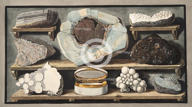 Specimens of curious stones found by the Author on Mount Vesuvius, 1776.