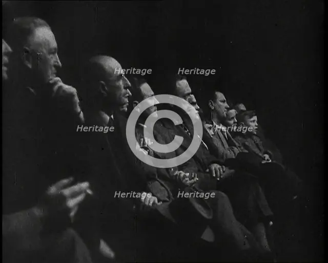 Spectators Watching a Wrestling Match, 1930s. Creator: British Pathe Ltd.