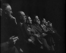 Spectators Watching a Wrestling Match, 1930s. Creator: British Pathe Ltd
