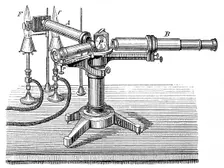 Spectroscopic apparatus used by Robert Wilhelm Bunsen and Gustav Robert Kirchhoff, c1895. Creator: Unknown