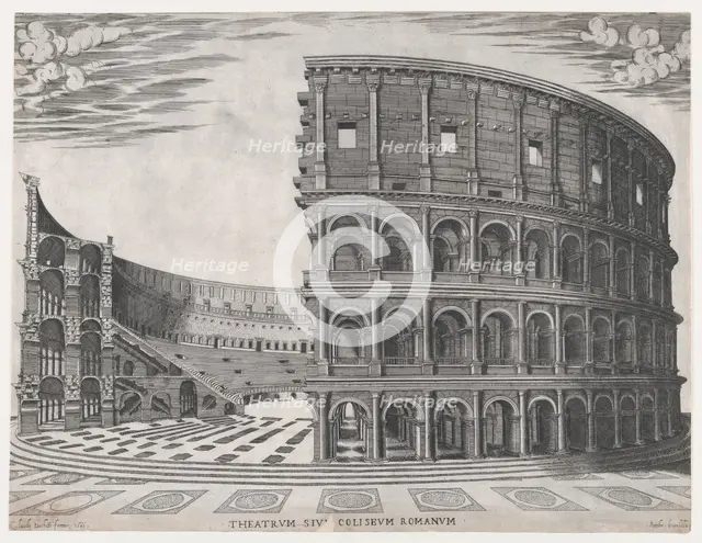 Speculum Romanae Magnificentiae: The Colosseum, 1581., 1581. Creator: Giovanni Ambrogio Brambilla.