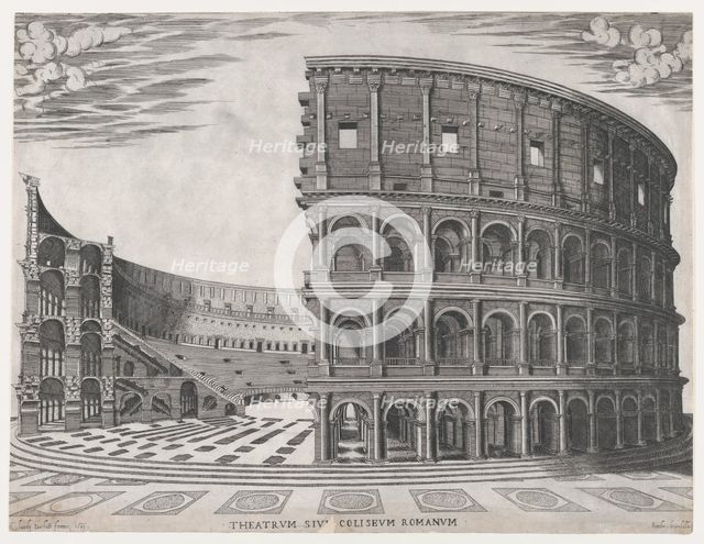 Speculum Romanae Magnificentiae: The Colosseum, 1581., 1581. Creator: Giovanni Ambrogio Brambilla.