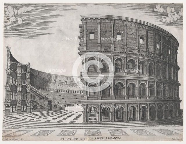 Speculum Romanae Magnificentiae: The Colosseum, 1581., 1581. Creator: Giovanni Ambrogio Brambilla.